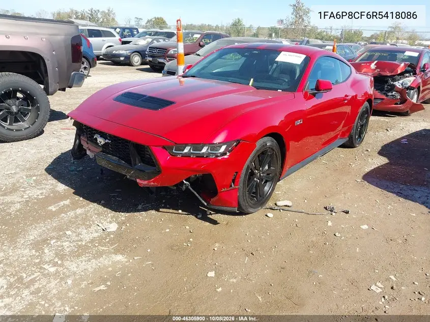 2024 FORD MUSTANG VIN 1FA6P8CF6R5418086 — фото 2