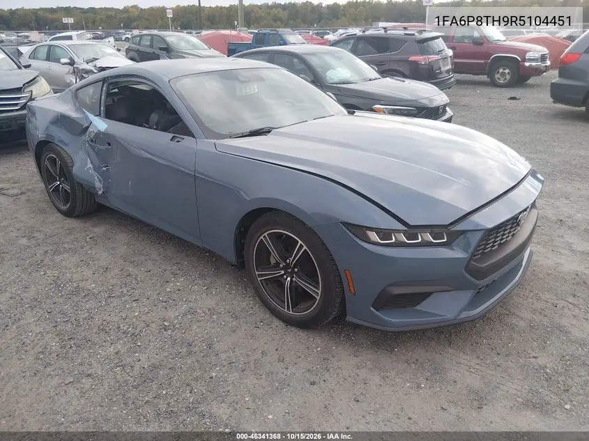 FORD MUSTANG 2024, VIN 1FA6P8TH9R5104451