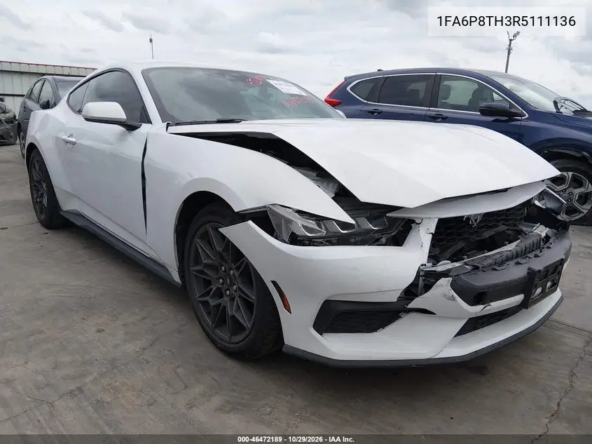 FORD MUSTANG 2024, VIN 1FA6P8TH3R5111136
