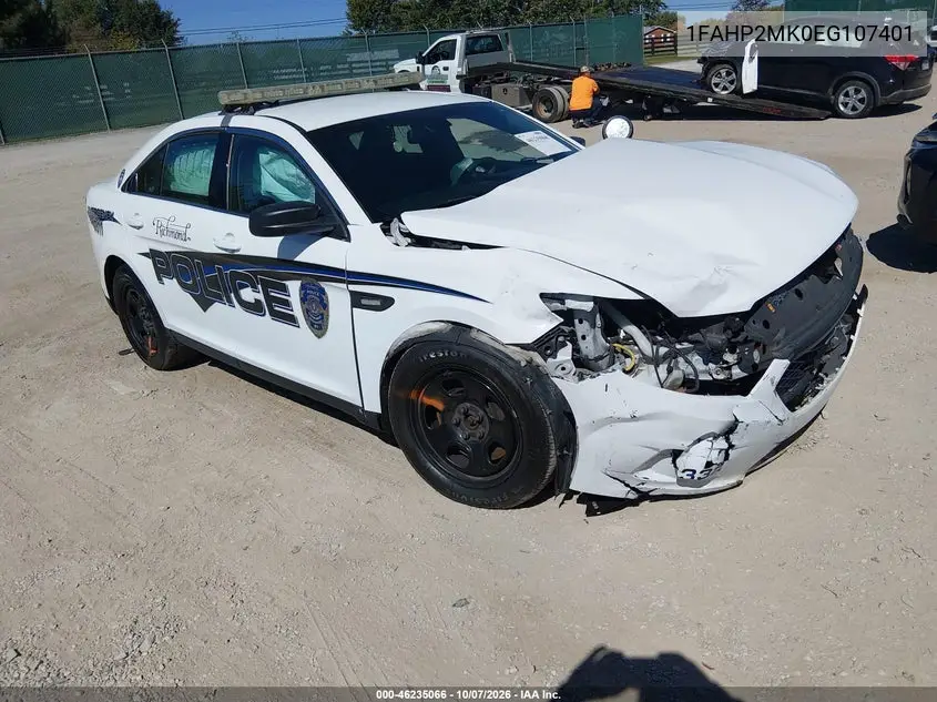 FORD POLICE 2014, VIN 1FAHP2MK0EG107401