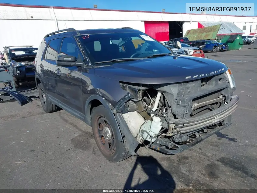 FORD POLICE 2015, VIN 1FM5K8AR3FGB91937
