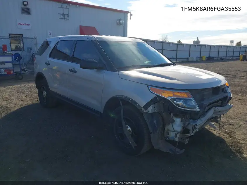 FORD POLICE 2015, VIN 1FM5K8AR6FGA35553
