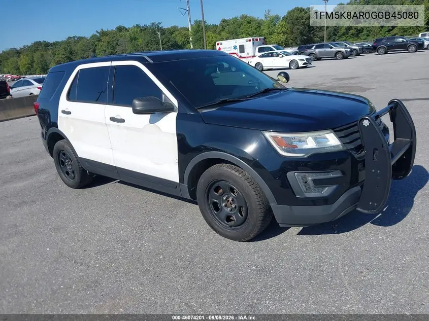 FORD POLICE 2016, VIN 1FM5K8AR0GGB45080