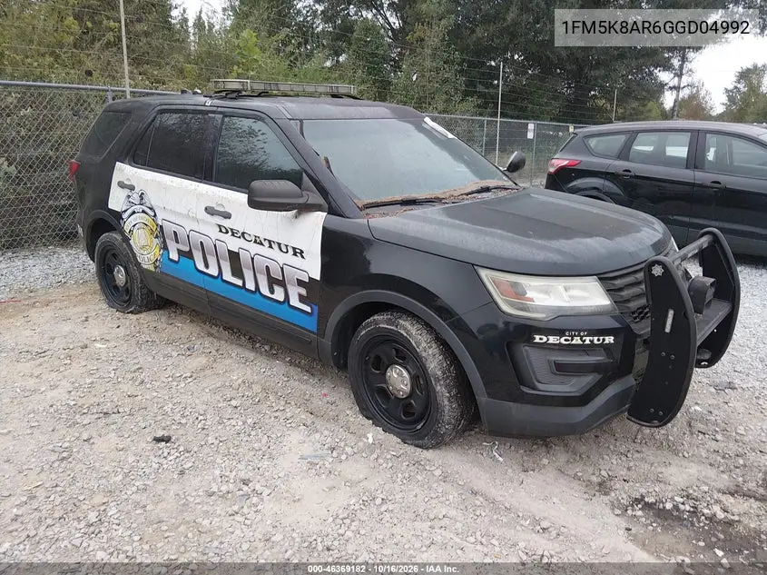 FORD POLICE 2016, VIN 1FM5K8AR6GGD04992