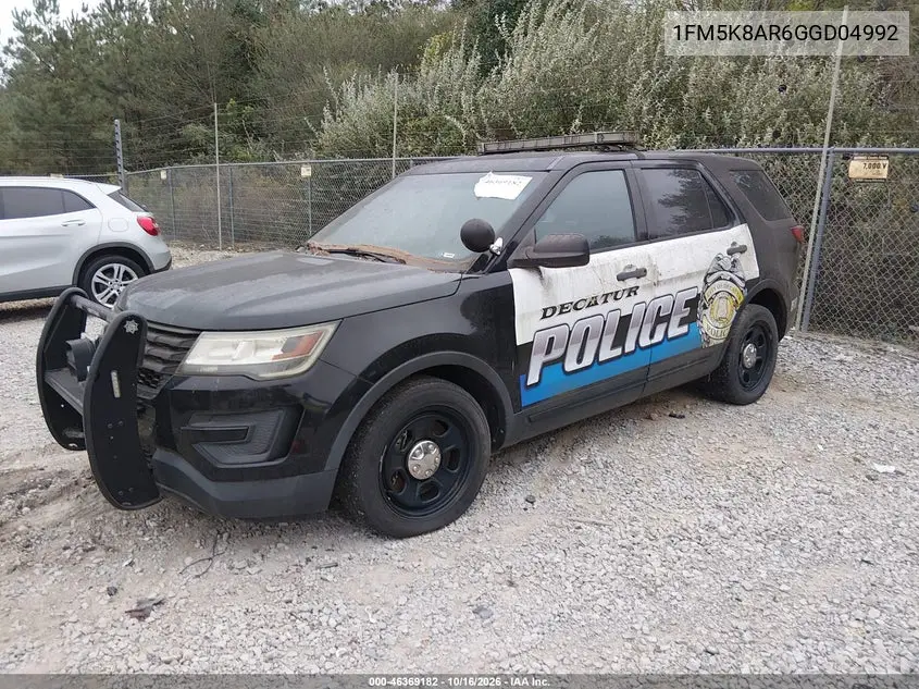 2016 FORD POLICE VIN 1FM5K8AR6GGD04992 — фото 2
