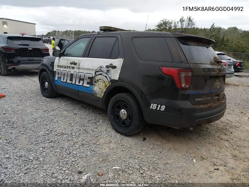 2016 FORD POLICE VIN 1FM5K8AR6GGD04992 — фото 3