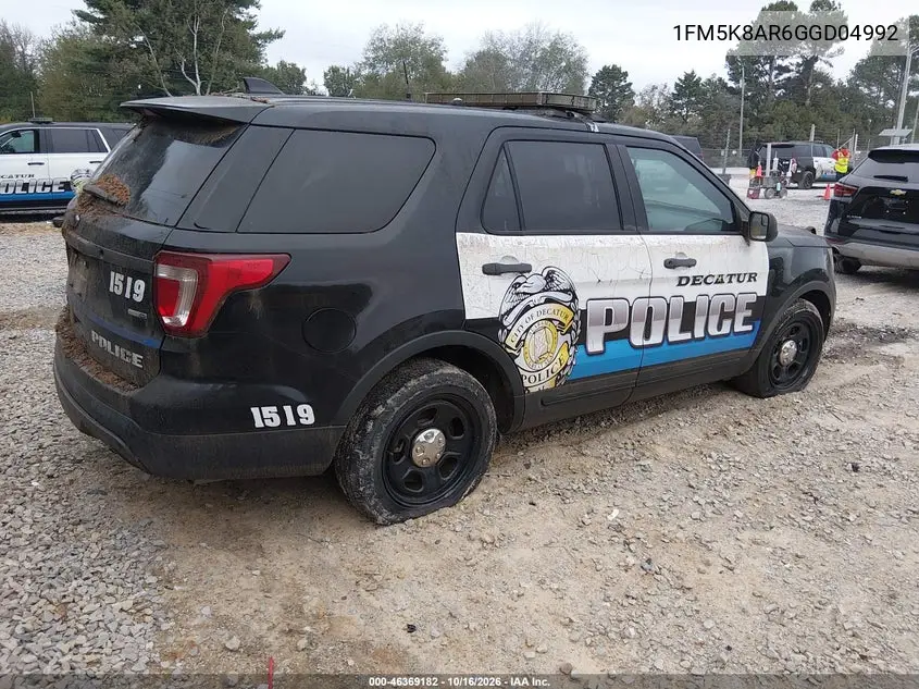 2016 FORD POLICE VIN 1FM5K8AR6GGD04992 — фото 4