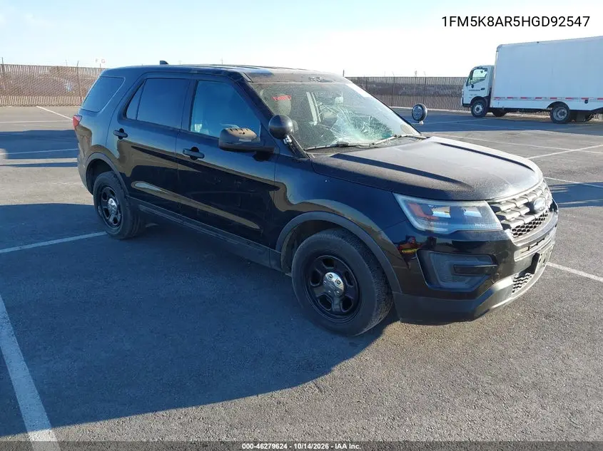 FORD POLICE 2017, VIN 1FM5K8AR5HGD92547