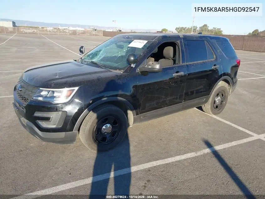 2017 FORD POLICE VIN 1FM5K8AR5HGD92547 — фото 2