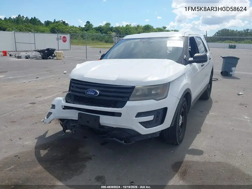 2017 FORD POLICE VIN 1FM5K8AR3HGD58624 — фото 2