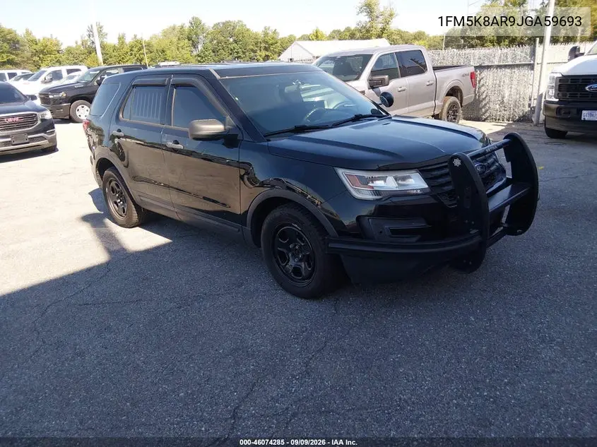 FORD POLICE 2018, VIN 1FM5K8AR9JGA59693