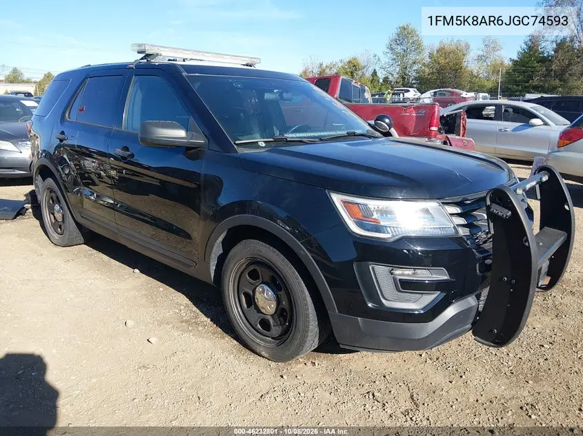 FORD POLICE 2018, VIN 1FM5K8AR6JGC74593