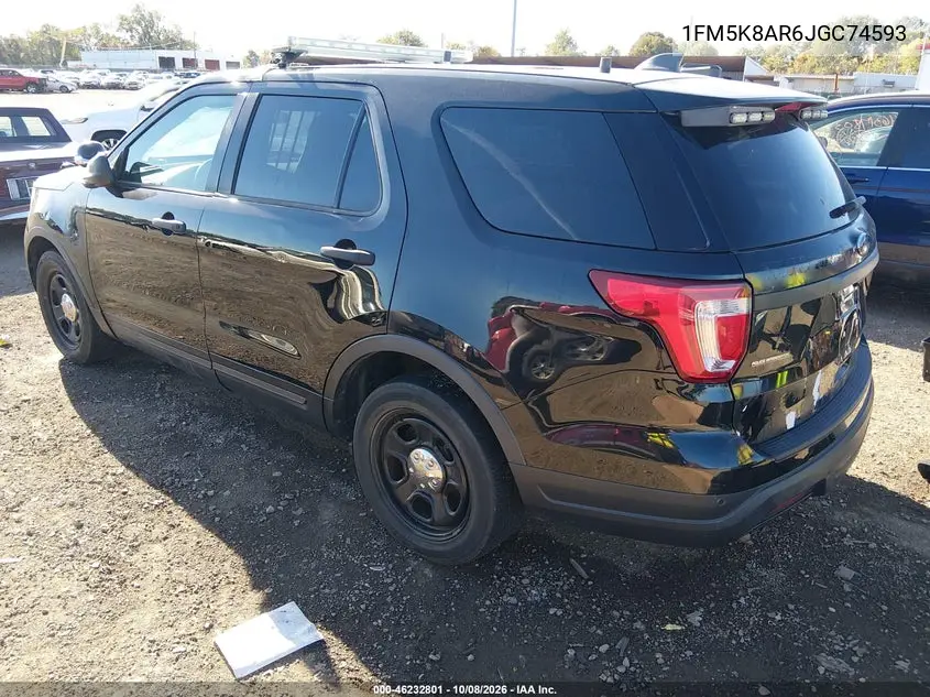 2018 FORD POLICE VIN 1FM5K8AR6JGC74593 — фото 3