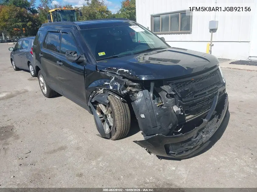 FORD POLICE 2018, VIN 1FM5K8AR1JGB92156