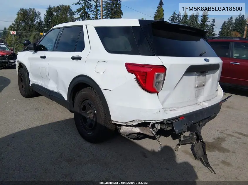 2020 FORD POLICE VIN 1FM5K8AB5LGA18600 — фото 3