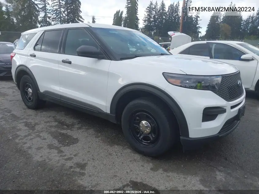 FORD POLICE 2021, VIN 1FM5K8AW2MNA20224