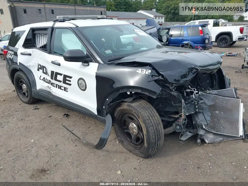 FORD POLICE 2022, VIN 1FM5K8AB9NGA06985