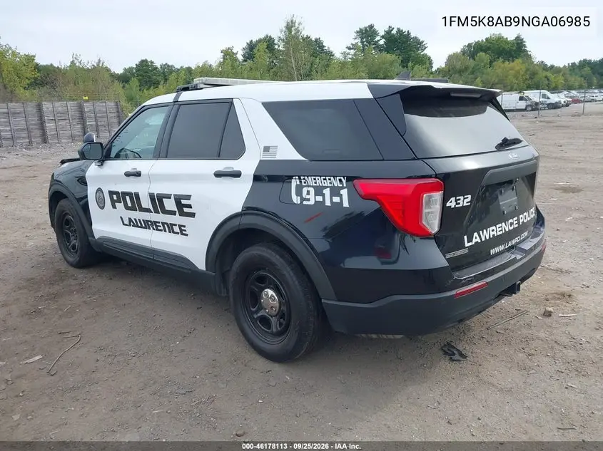 2022 FORD POLICE VIN 1FM5K8AB9NGA06985 — фото 3