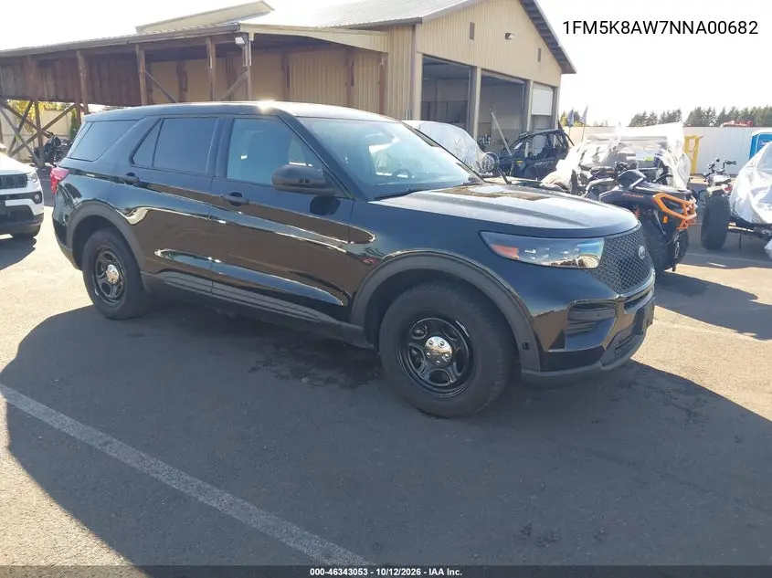 FORD POLICE 2022, VIN 1FM5K8AW7NNA00682