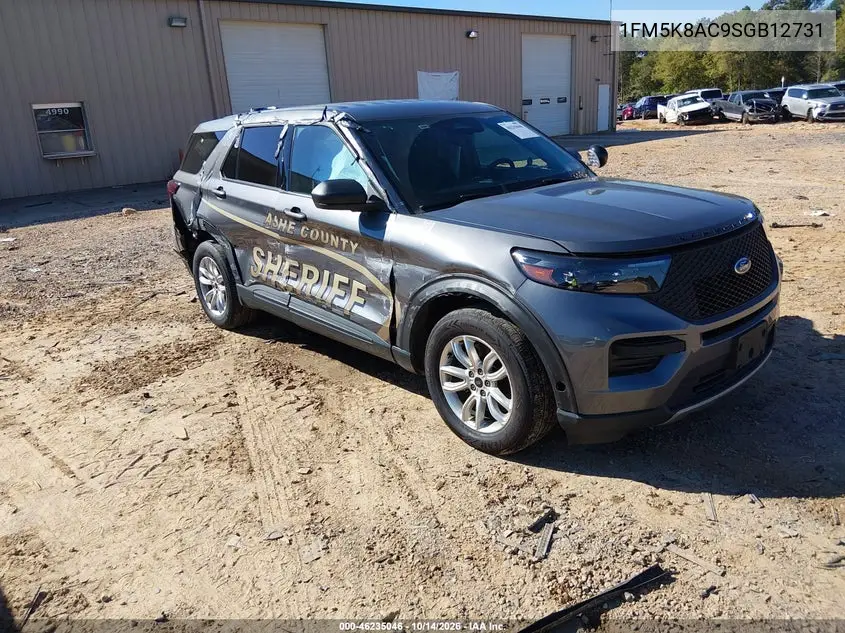 FORD POLICE 2025, VIN 1FM5K8AC9SGB12731