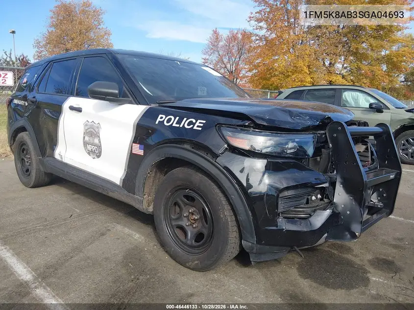 FORD POLICE 2025, VIN 1FM5K8AB3SGA04693