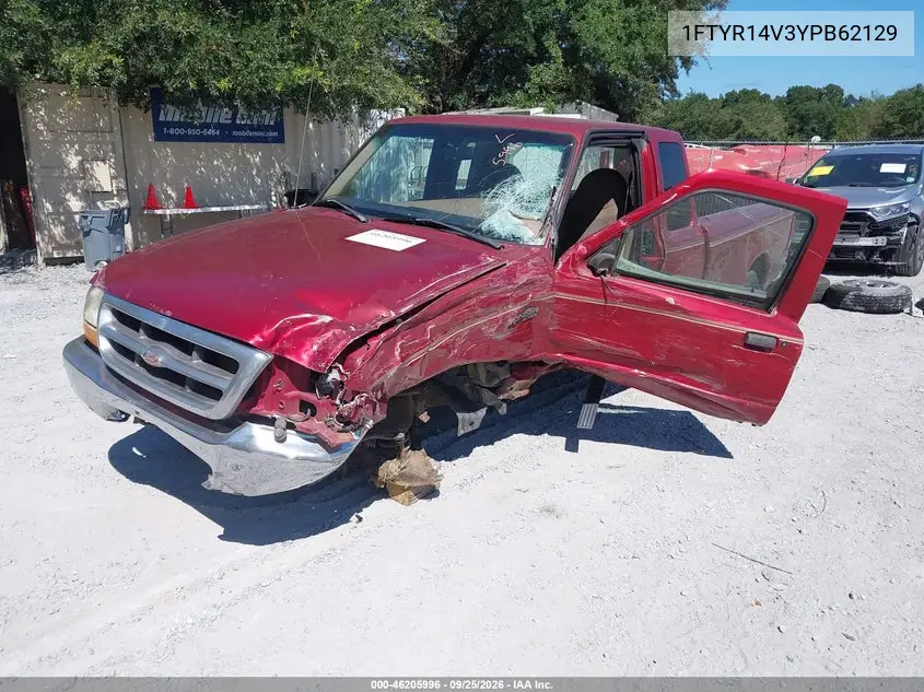 2000 FORD RANGER VIN 1FTYR14V3YPB62129 — фото 2