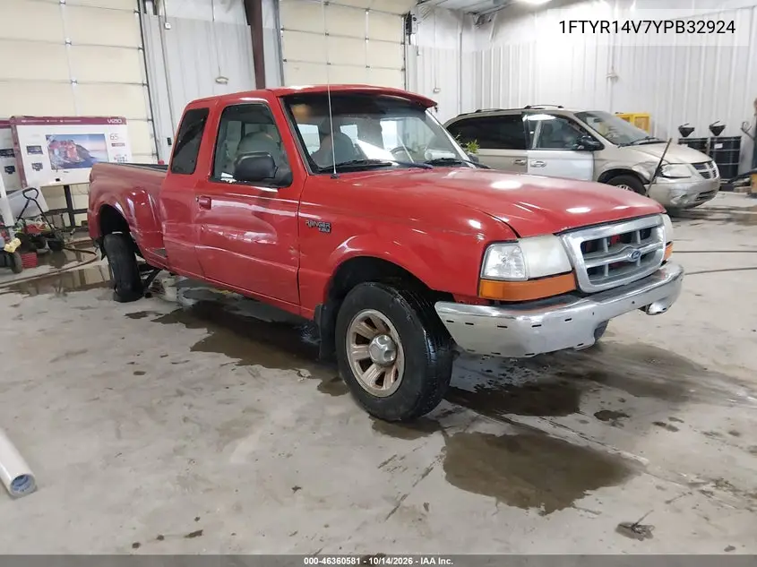FORD RANGER 2000, VIN 1FTYR14V7YPB32924