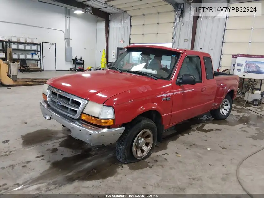 2000 FORD RANGER VIN 1FTYR14V7YPB32924 — фото 2