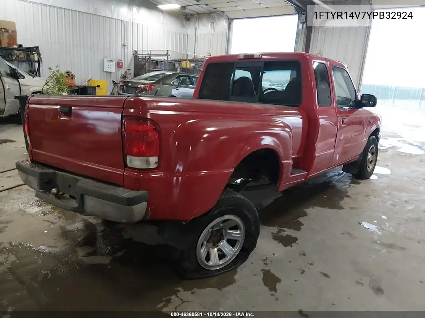 2000 FORD RANGER VIN 1FTYR14V7YPB32924 — фото 4