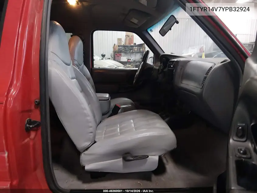 2000 FORD RANGER VIN 1FTYR14V7YPB32924 — фото 5