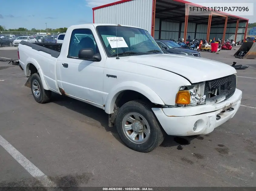 FORD RANGER 2001, VIN 1FTYR11E21PA77096