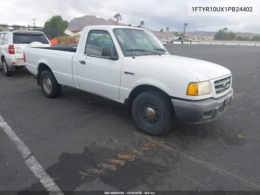 FORD RANGER 2001, VIN 1FTYR10UX1PB24402