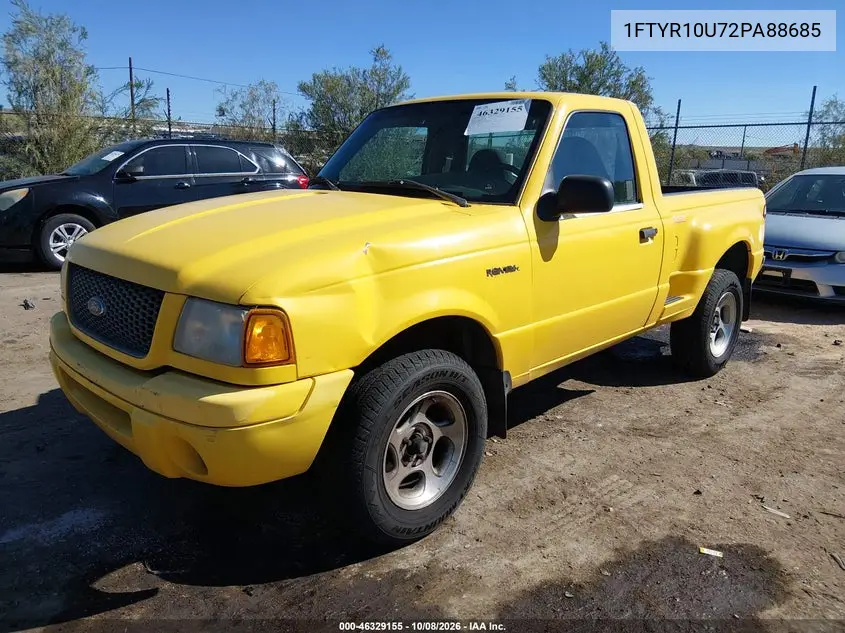 2002 FORD RANGER VIN 1FTYR10U72PA88685 — фото 2