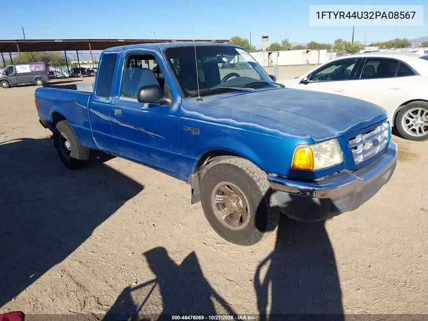 FORD RANGER 2002, VIN 1FTYR44U32PA08567