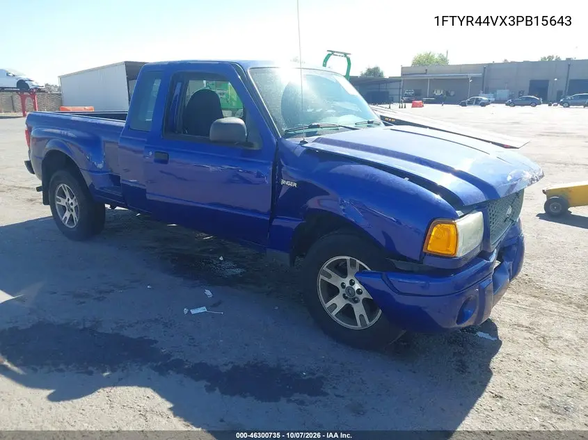 FORD RANGER 2003, VIN 1FTYR44VX3PB15643