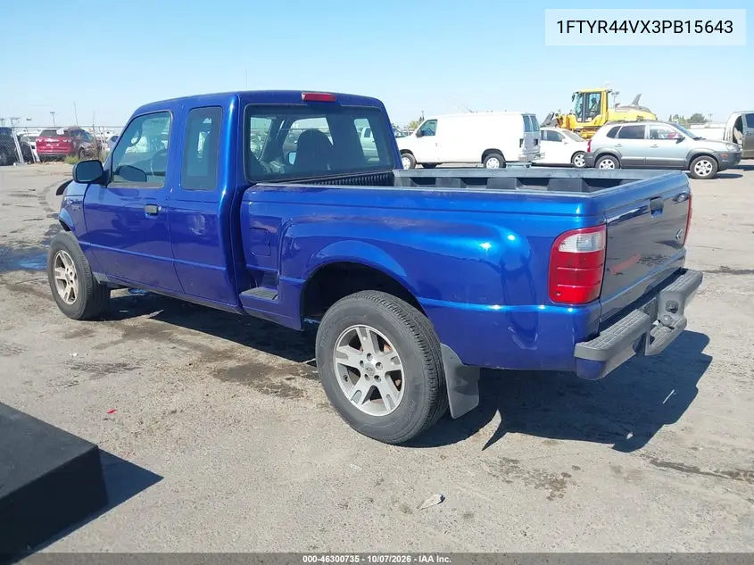 2003 FORD RANGER VIN 1FTYR44VX3PB15643 — фото 3