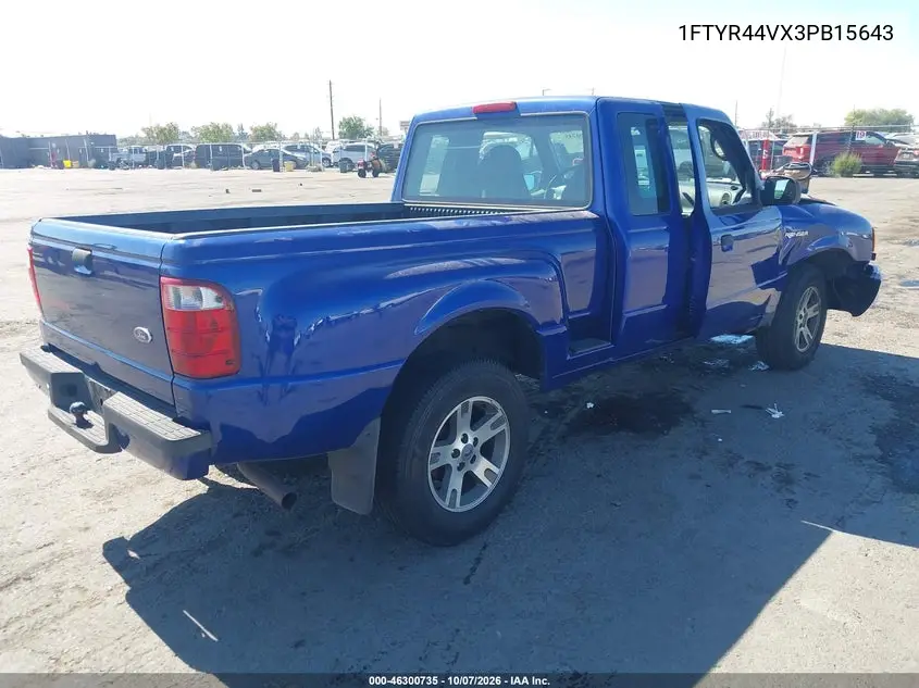 2003 FORD RANGER VIN 1FTYR44VX3PB15643 — фото 4