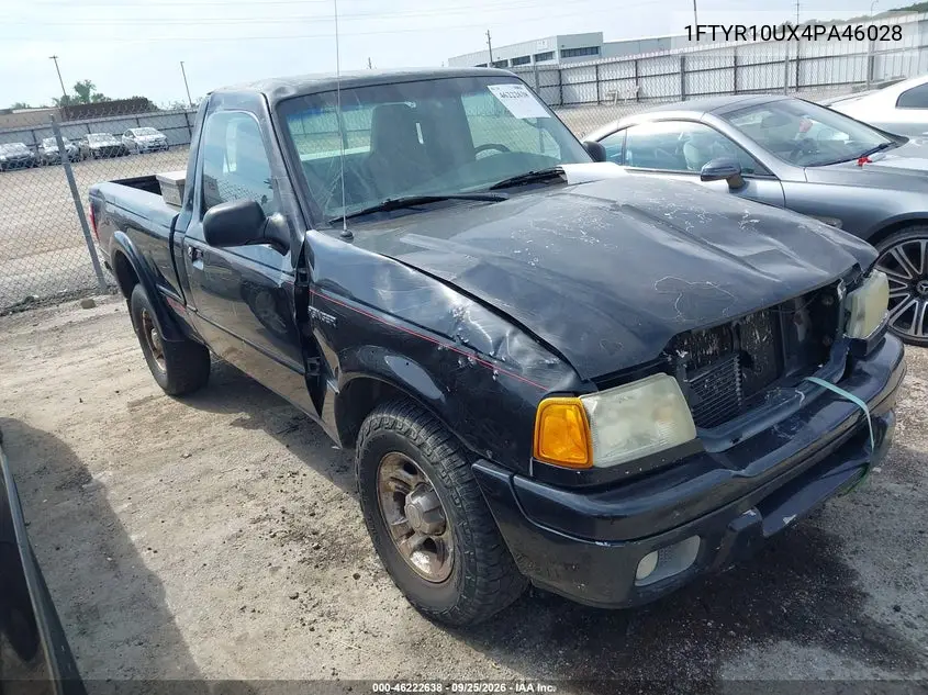 FORD RANGER 2004, VIN 1FTYR10UX4PA46028