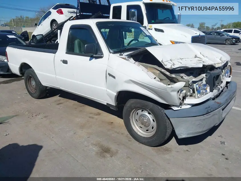 FORD RANGER 2004, VIN 1FTYR10U94PA55996