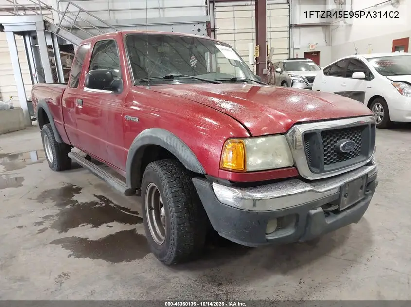 FORD RANGER 2005, VIN 1FTZR45E95PA31402