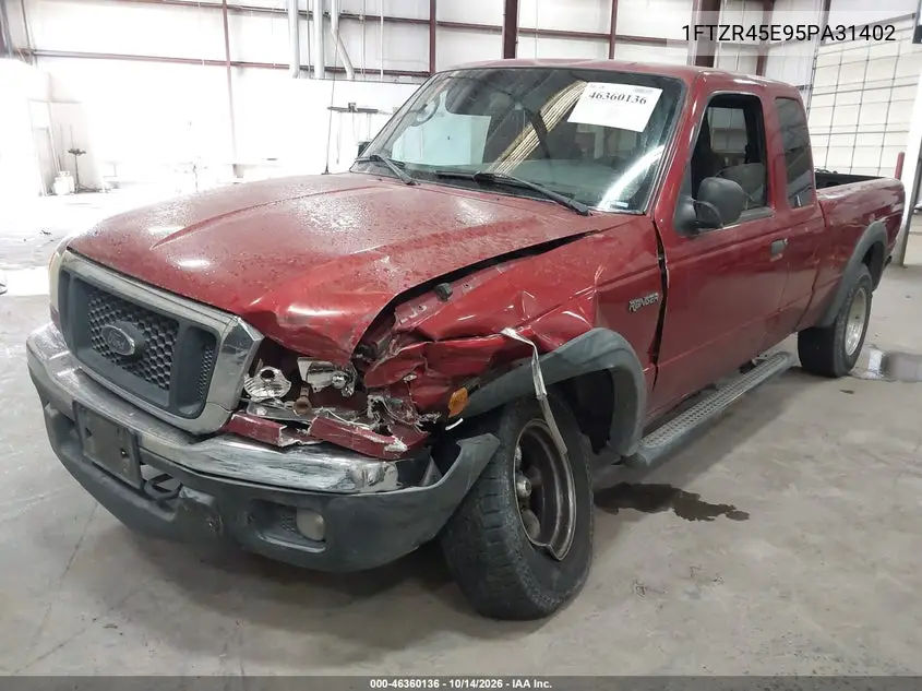 2005 FORD RANGER VIN 1FTZR45E95PA31402 — фото 2