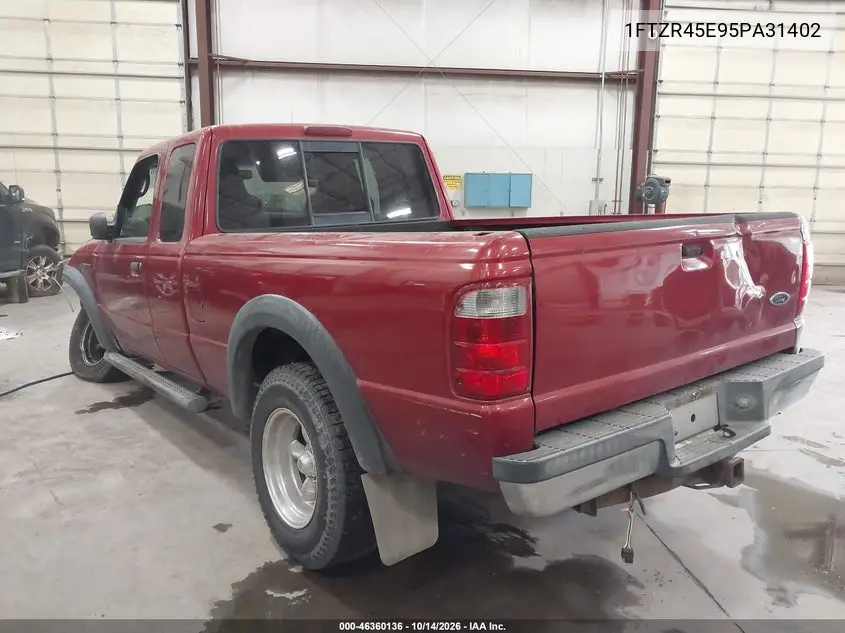 2005 FORD RANGER VIN 1FTZR45E95PA31402 — фото 3