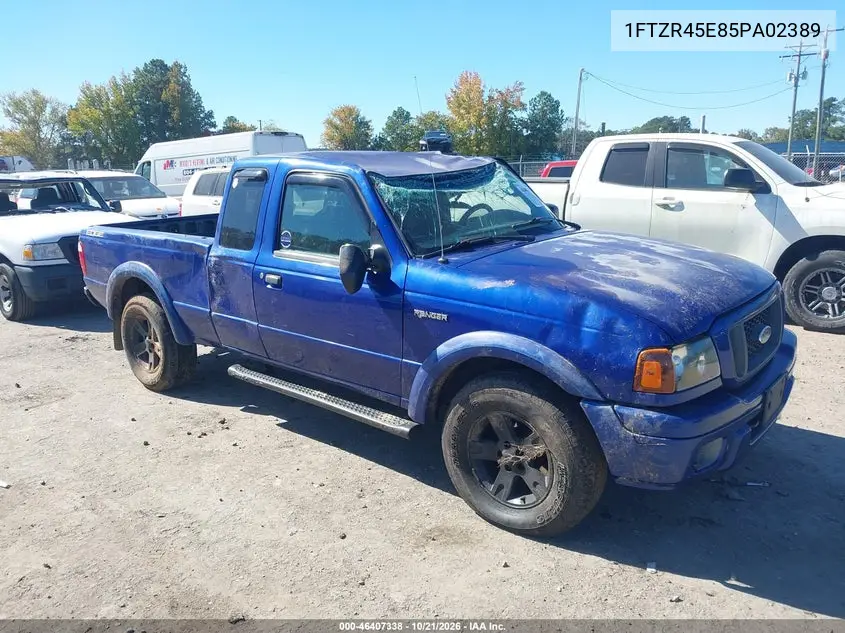 FORD RANGER 2005, VIN 1FTZR45E85PA02389