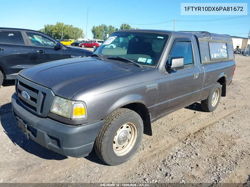 2006 FORD RANGER VIN 1FTYR10DX6PA81672 — фото 2