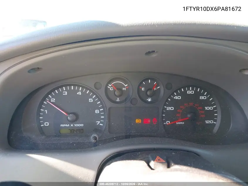 2006 FORD RANGER VIN 1FTYR10DX6PA81672 — фото 7