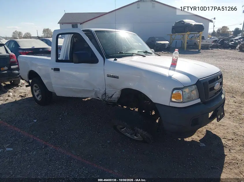 FORD RANGER 2007, VIN 1FTYR10D17PA51266