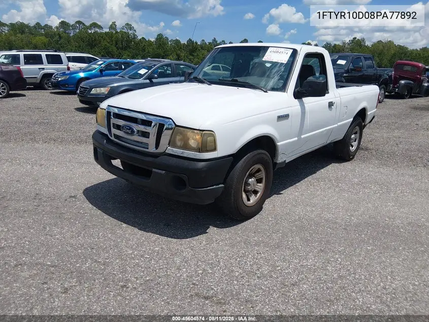 2008 FORD RANGER VIN 1FTYR10D08PA77892 — фото 2