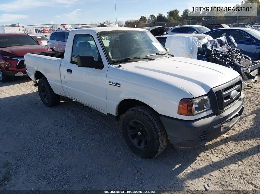 FORD RANGER 2008, VIN 1FTYR10D48PA53305