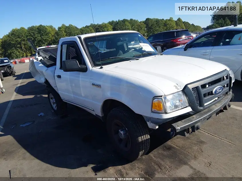 FORD RANGER 2010, VIN 1FTKR1AD1APA64188