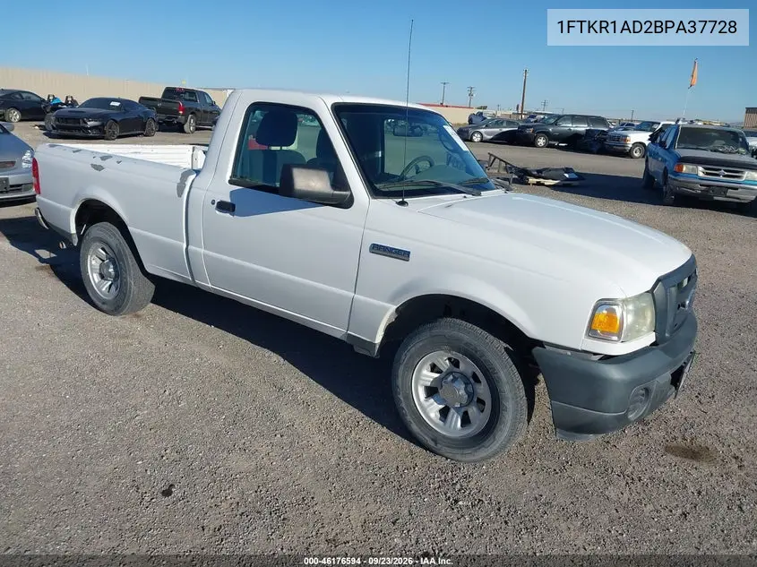 FORD RANGER 2011, VIN 1FTKR1AD2BPA37728